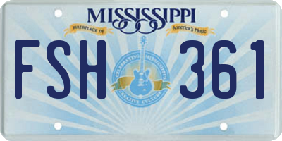 MS license plate FSH361