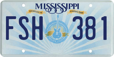 MS license plate FSH381