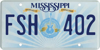 MS license plate FSH402