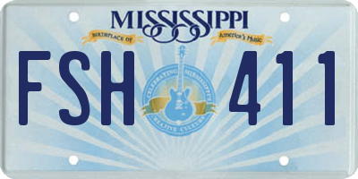 MS license plate FSH411