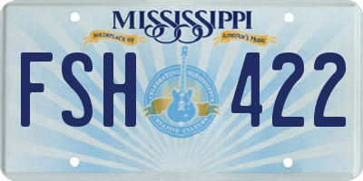 MS license plate FSH422