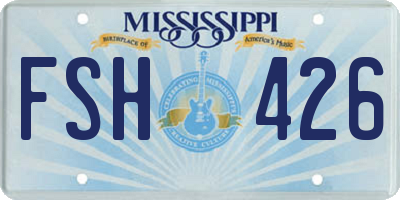 MS license plate FSH426
