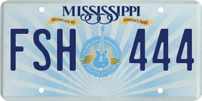 MS license plate FSH444