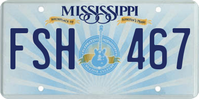 MS license plate FSH467