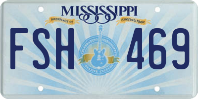 MS license plate FSH469