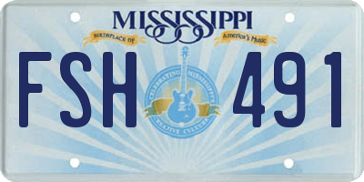 MS license plate FSH491