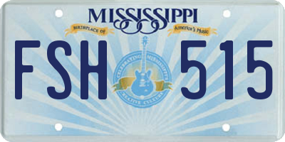 MS license plate FSH515