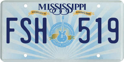 MS license plate FSH519