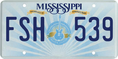 MS license plate FSH539