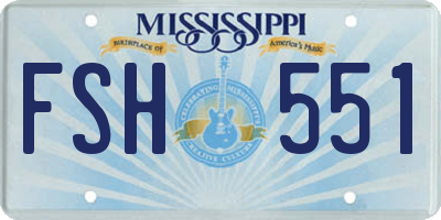 MS license plate FSH551