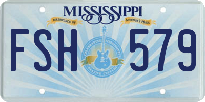MS license plate FSH579