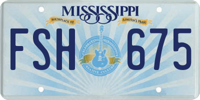 MS license plate FSH675