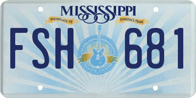 MS license plate FSH681