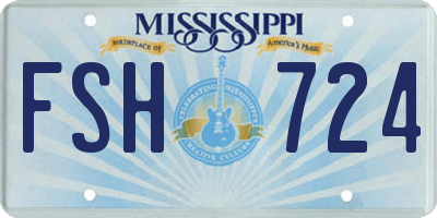 MS license plate FSH724