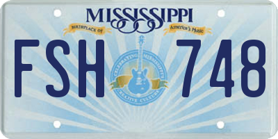 MS license plate FSH748