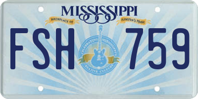 MS license plate FSH759