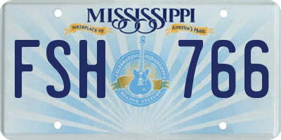 MS license plate FSH766