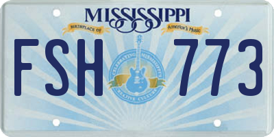 MS license plate FSH773