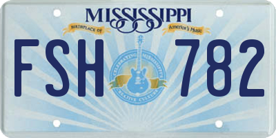 MS license plate FSH782