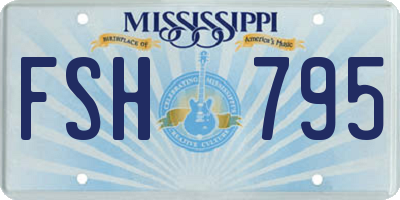 MS license plate FSH795
