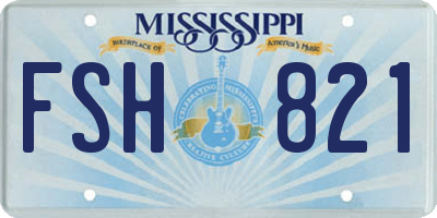 MS license plate FSH821
