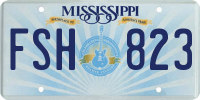 MS license plate FSH823