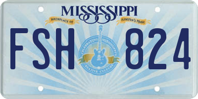 MS license plate FSH824