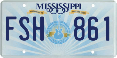 MS license plate FSH861