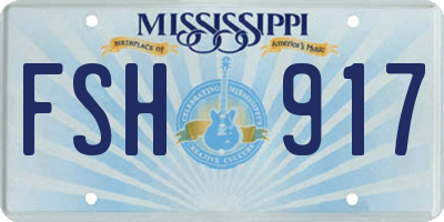 MS license plate FSH917