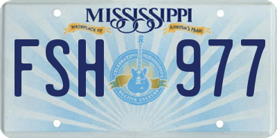 MS license plate FSH977