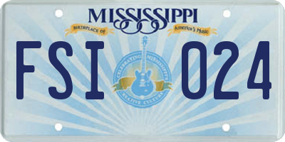 MS license plate FSI024
