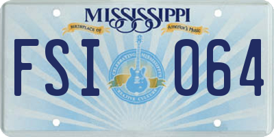 MS license plate FSI064