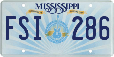 MS license plate FSI286