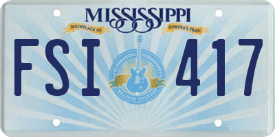 MS license plate FSI417