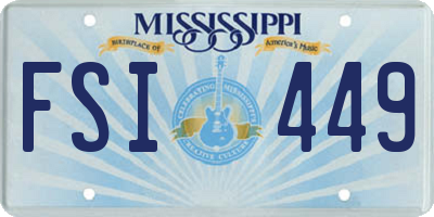 MS license plate FSI449