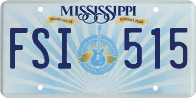 MS license plate FSI515