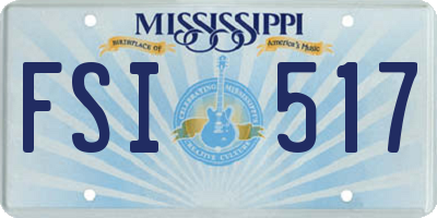 MS license plate FSI517