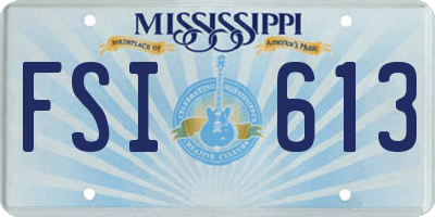 MS license plate FSI613