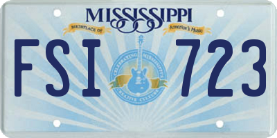 MS license plate FSI723