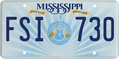 MS license plate FSI730