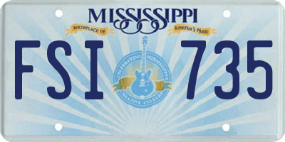 MS license plate FSI735