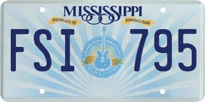 MS license plate FSI795