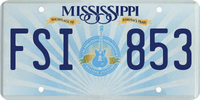 MS license plate FSI853