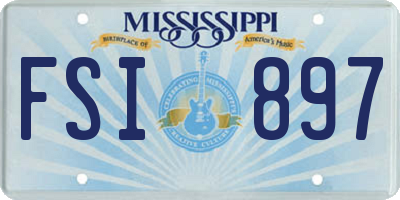 MS license plate FSI897
