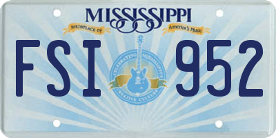MS license plate FSI952