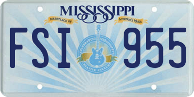 MS license plate FSI955