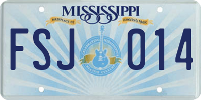 MS license plate FSJ014