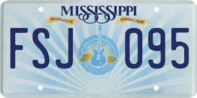 MS license plate FSJ095