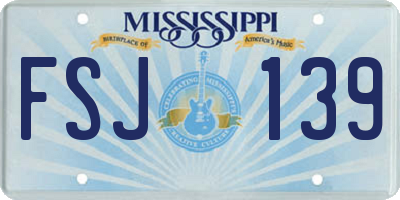 MS license plate FSJ139