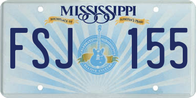 MS license plate FSJ155